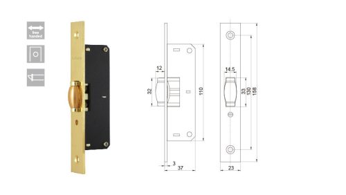 AJTÓCSAPPANTYÚ   GÖRGŐS   KRÓM. 160*37MM ANBO 1255B