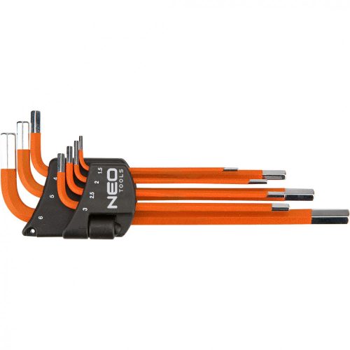 IMBUSZKULCS KLT.   7R.  1,5-6MM  NARANCS NEO TOOLS