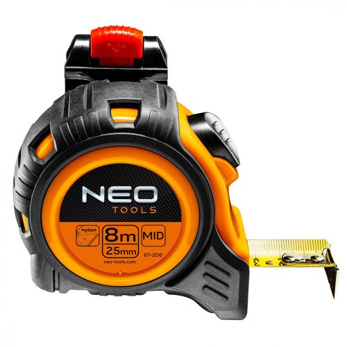 MÉRŐSZALAG   8M/25MM ACÉLHÁZAS ÖVRE NEO TOOLS