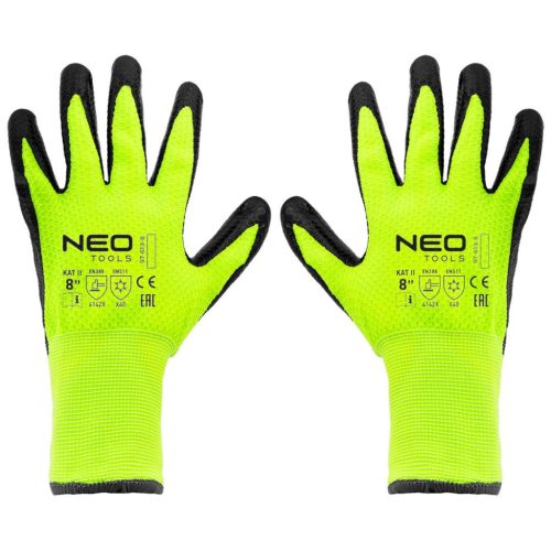 VÉDŐKESZTYŰ SZIGETELT LATEXES NYLON   8" NEO TOOLS