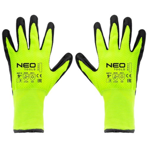 VÉDŐKESZTYŰ SZIGETELT LATEXES NYLON   9" NEO TOOLS